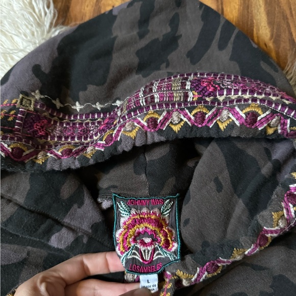 Johnny Was Valmere Embroidered Pull On Hoodie - Picture 4 of 7